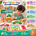 Kids 2 in 1 Jigsaw Puzzle, Problem solving, Brain Development Educational Puzzle for Kids (3 Years+)