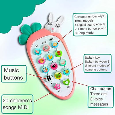 MM Toys Kids Musical Toy Smartphone – Light & Sound Phone Toy for Toddlers | Fun Learning Mobile Toy Gift for Boys & Girls