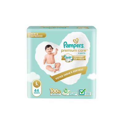 Pampers Baby Care Pampers Premium Care Diaper Pants with 360 Cottony Softness - L
