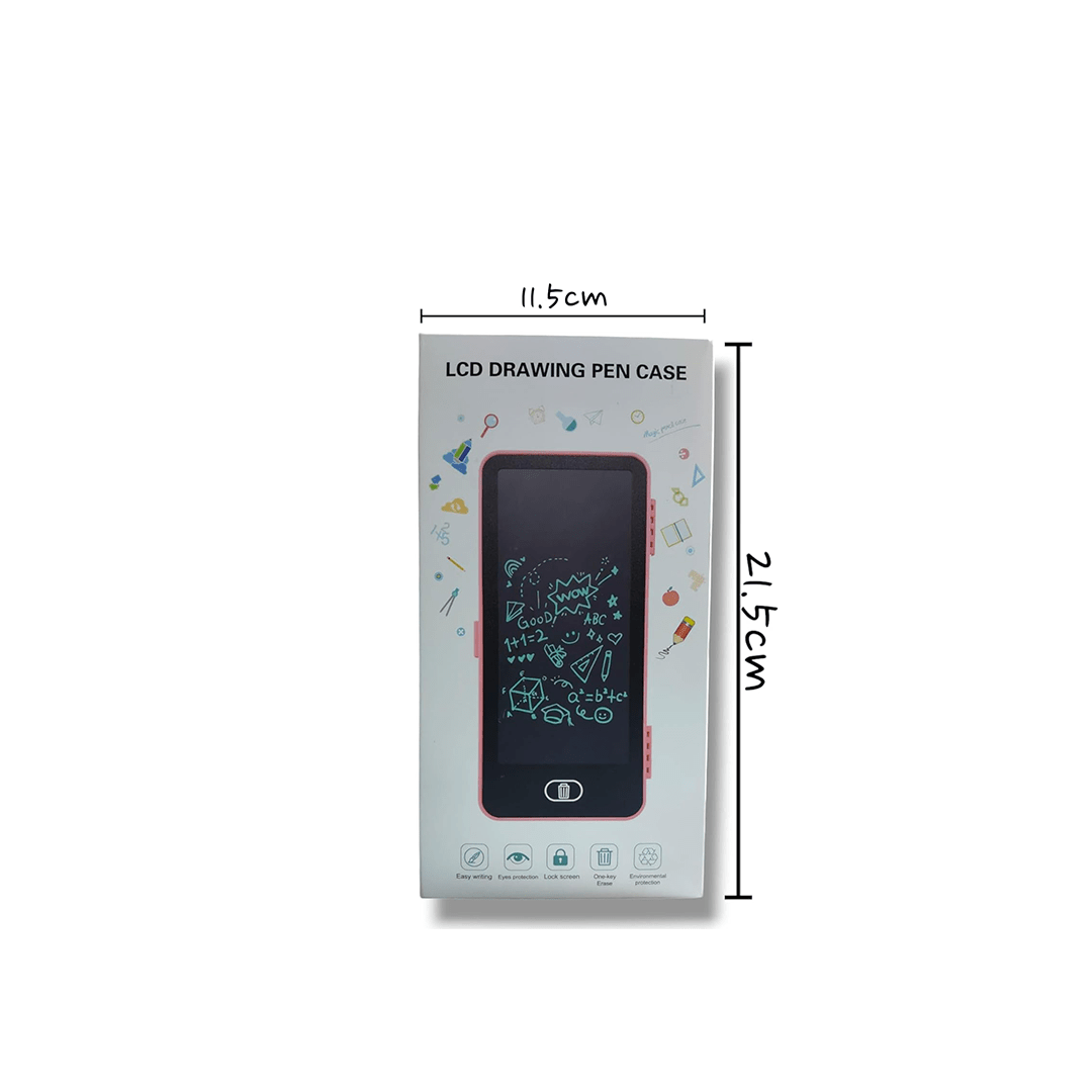 Burani Toys Toys Burani Toys LCD Drawing Pen Case – 11.5 x 21.5 cm, Easy Writing with Eye Protection, Lock Screen, One-Key Erase For Kids