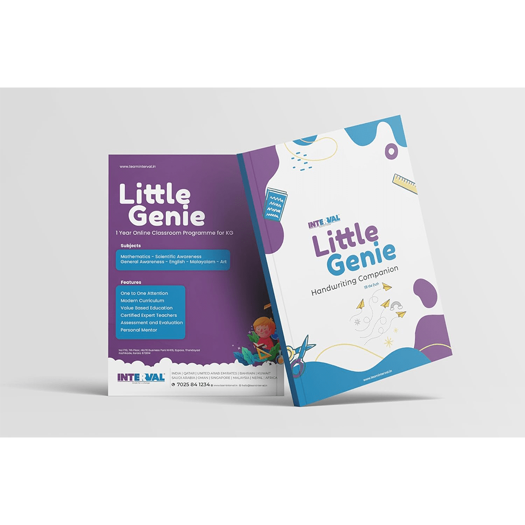 INTERVAL Books Little Genie Kindergarten Handwriting Text Book for Children Age 2–5 Years | Early Learning Books | KG books for kids