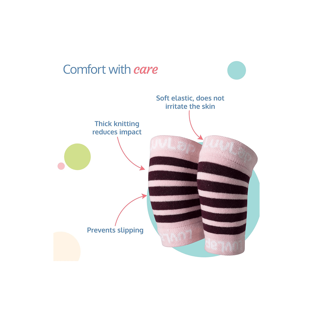 LuvLap Other Gears LuvLap Baby Elbow Guards for Crawling Babies, 2 Pairs, Anti Slip Elbow Pad For Kids