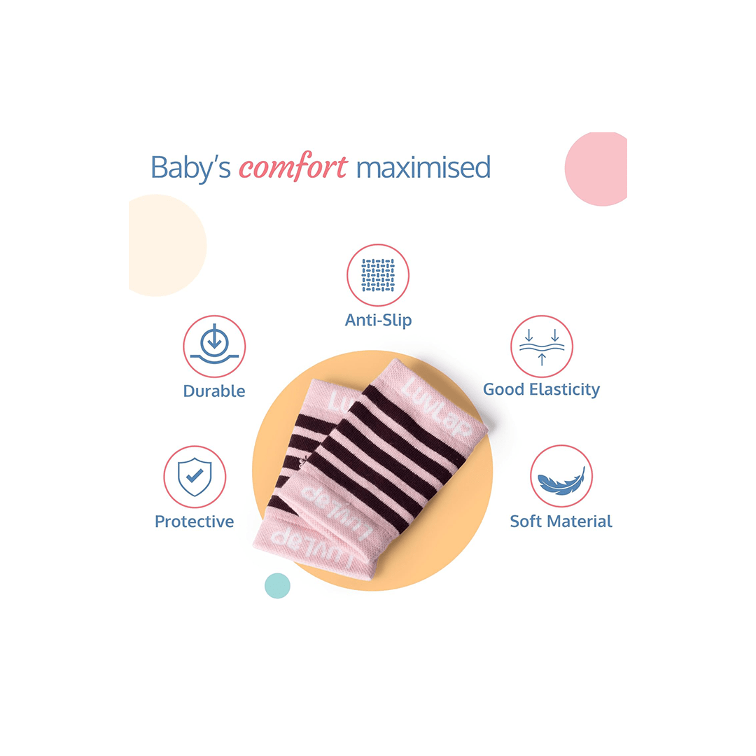 LuvLap Other Gears LuvLap Baby Elbow Guards for Crawling Babies, 2 Pairs, Anti Slip Elbow Pad For Kids