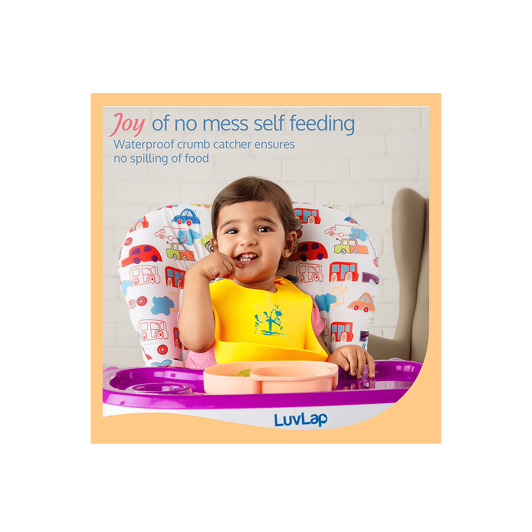 LuvLap Other Gears LuvLap Soft Silicone Baby Bib – Waterproof, Adjustable & Easy to Clean for Mess-Free Feeding Pack of 2 For Kids