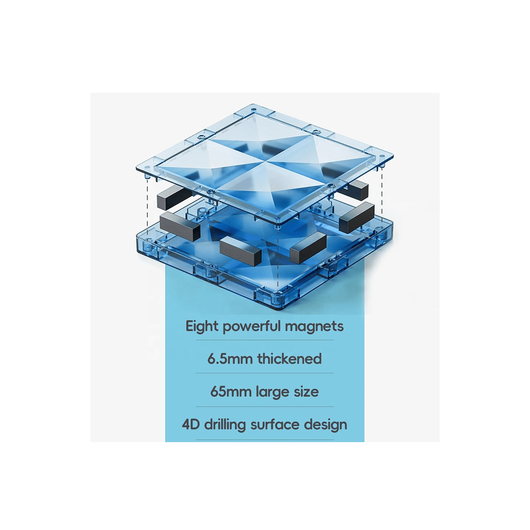 Happy Hues Toys HAPPY HUES Light Magnetic Tiles- (87 Pcs Magnetic Tiles) (3-7 Years)