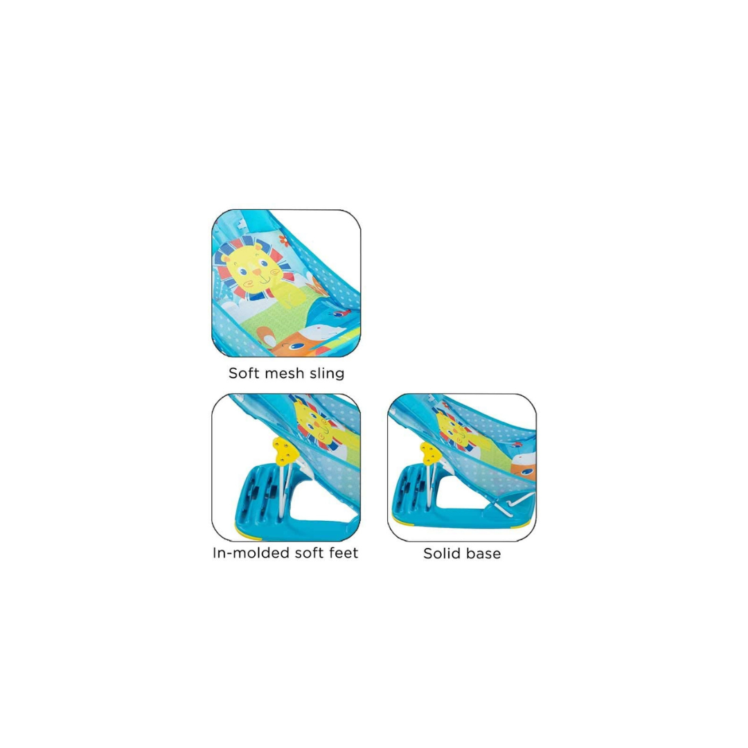 Mee Mee Newborn Baby Bather Bath Chair ,Foldable ,3 Position Adjustable Chair ,Washable Soft Mesh Seat