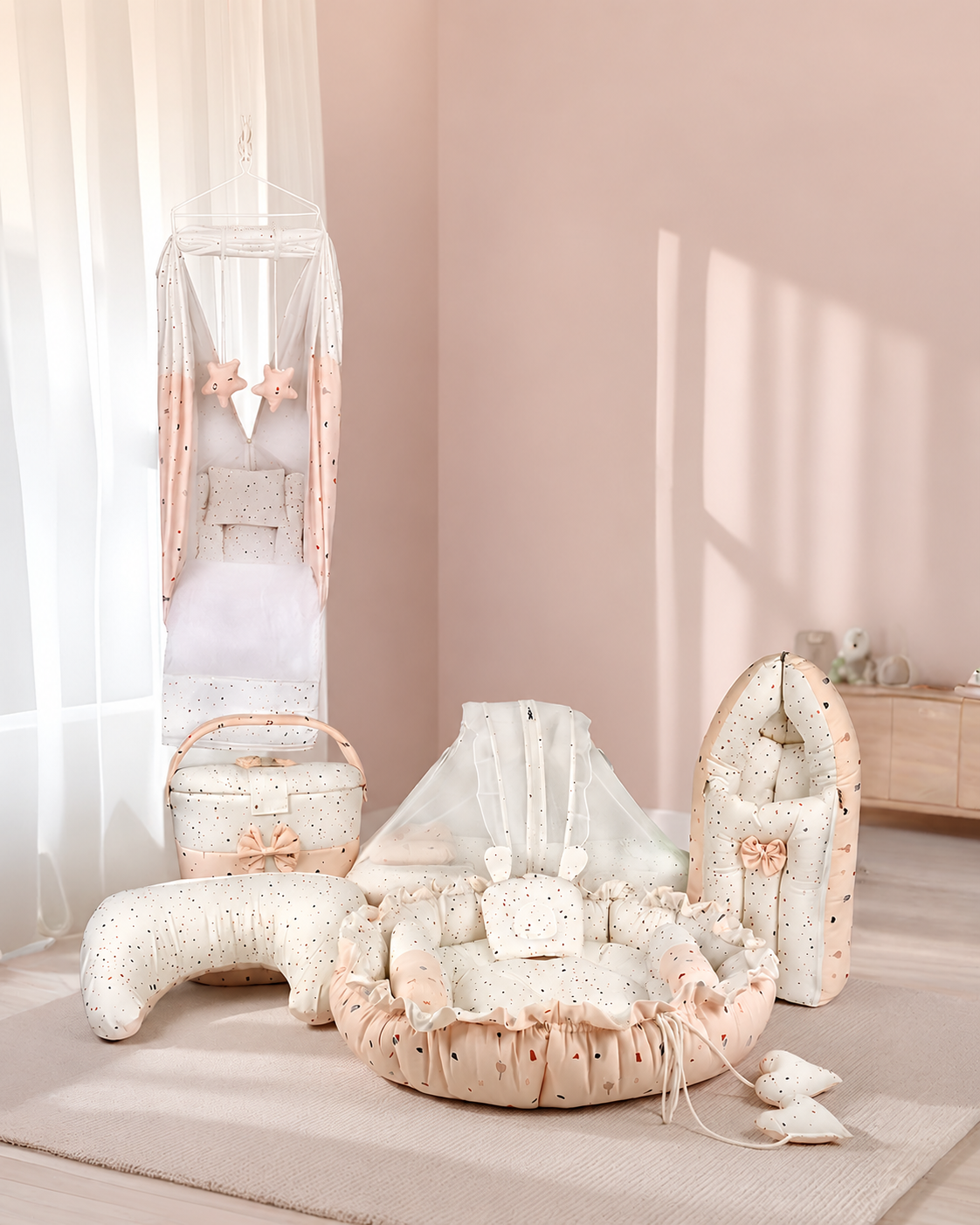 Mogo Standard Baby Bed Set - 6 Pcs