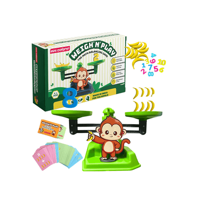 Baan Toys Toys Baan Toys MiniExplorer 2 in 1 Monkey and Banana Balancing Toy for Kids with Educational Math Counting Number Learning Activity Toy Engaging Preschool Game For Kids