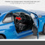 TOYMALL Nissan Skyline GTR-R34 Diecast Models Alloy Diecast Toy Car Model Sound Light Pull Back Car Toy for Kids (Blue)