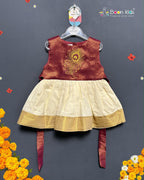 Boon Kids Girls Peacock Embroidered Traditional Party Dress