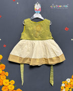 Boon Kids Girls Peacock Embroidered Traditional Party Dress