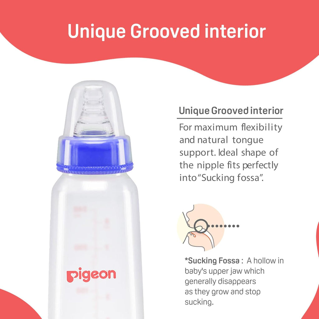 Pigeon Peristaltic Nursing Bottle Baby Feeding Bottle for Infants, Natural Feeding Bottle, BPA Free Milk Bottle for Babies, Safe & Comfortable Daily Feeding Solution