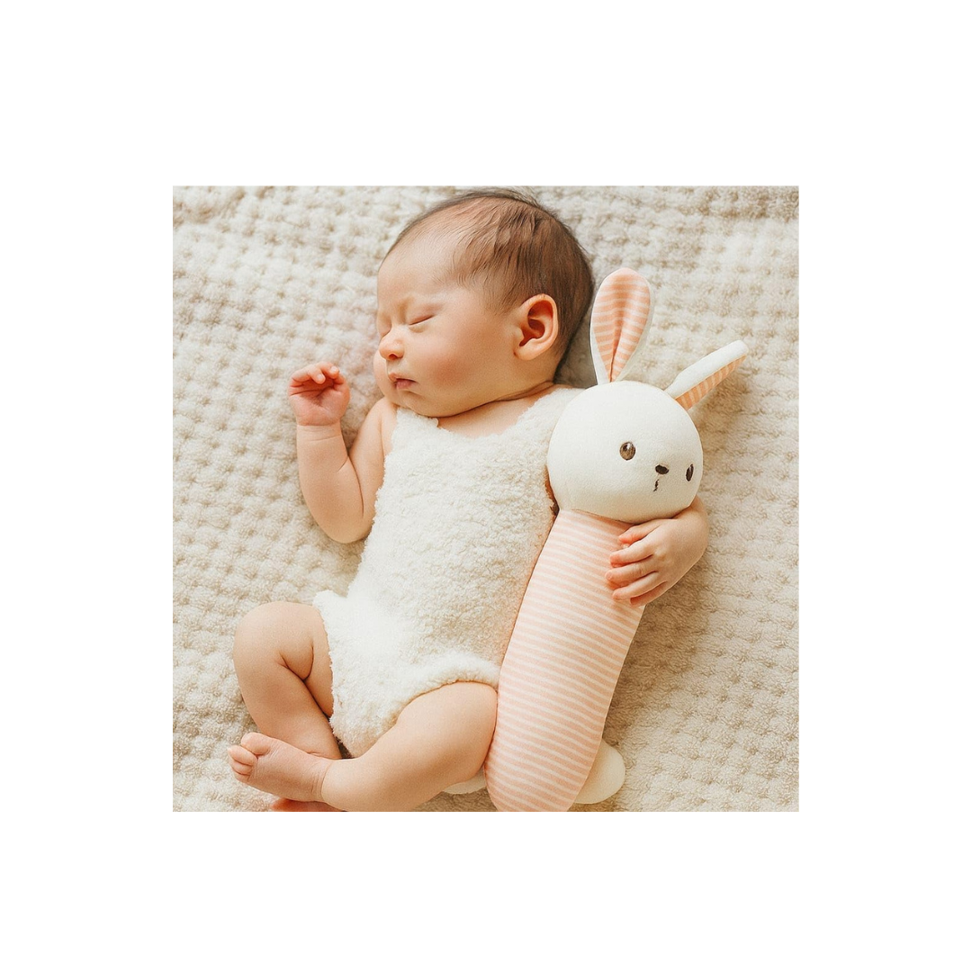 Bunny Rattle For Kids Sound Making pulling Toy
