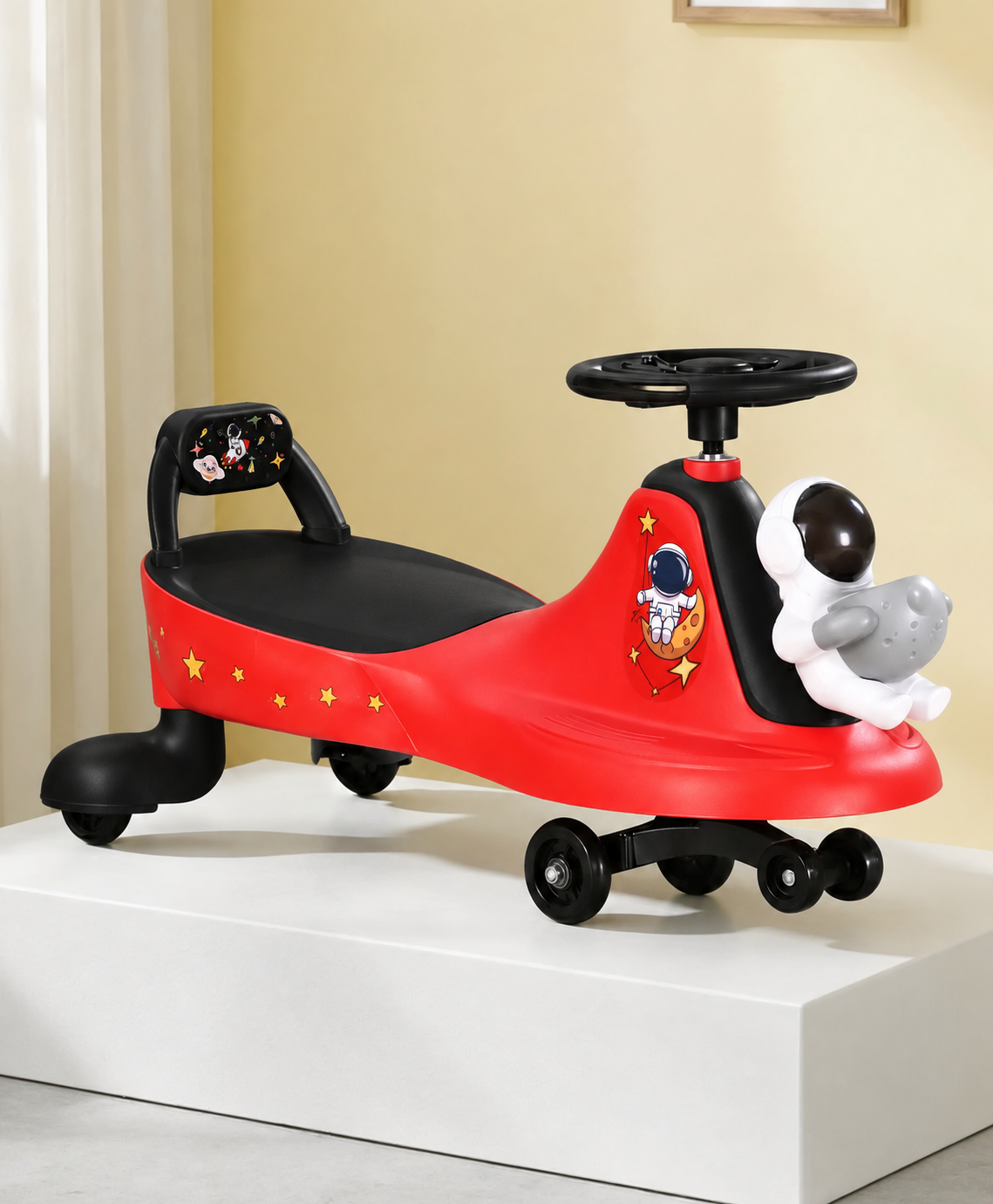 Astronaut Theme Magic Swing Car for Kids with Light & Music