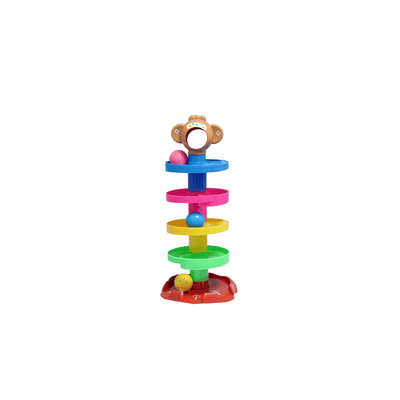 The Magic Lamps Toys 3-in-1 Learning Toy Set – Flash Card Reader, Roll Ball Monkey & Wooden Shape Stacker (1 Year+)