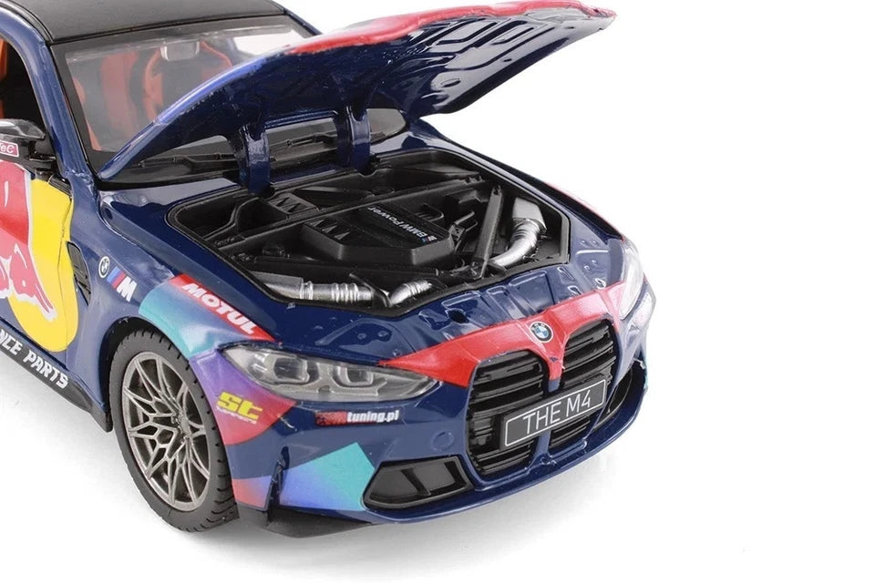 CCA 1:24 Redbull Livery BMW M4 DTM Die-Cast Car with Openable Hood & Doors