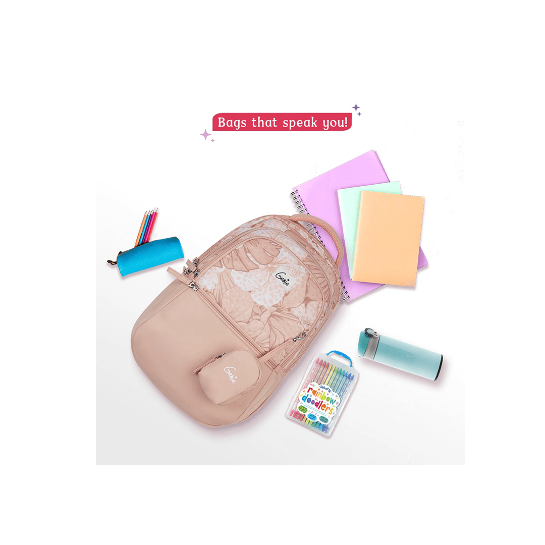 Genie Toys Genie Donna 27L Coral School Backpack For Kids