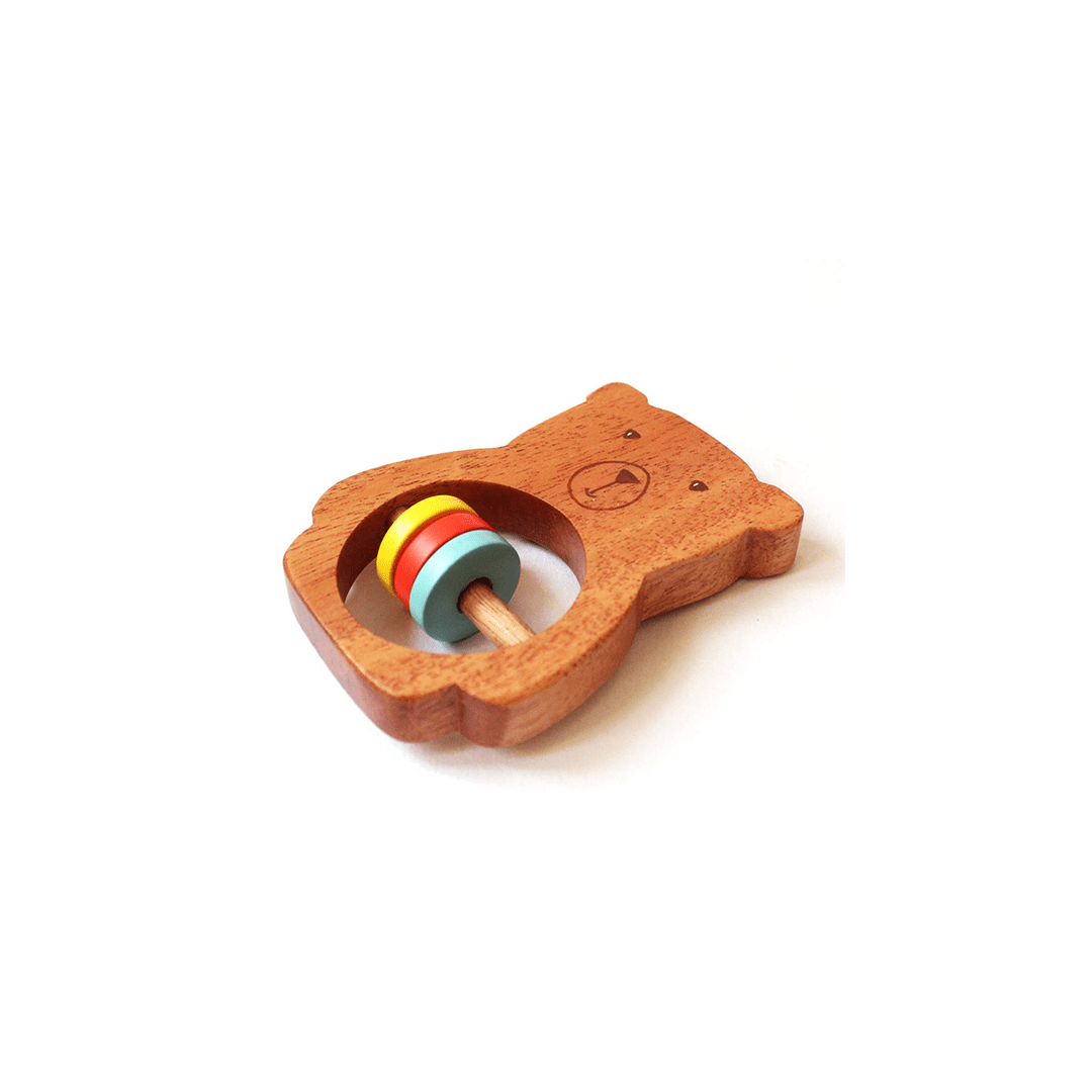 Shumee Toys Shumee Bozo the Bear Wooden Rattle Toy for Babies (0 Months +)