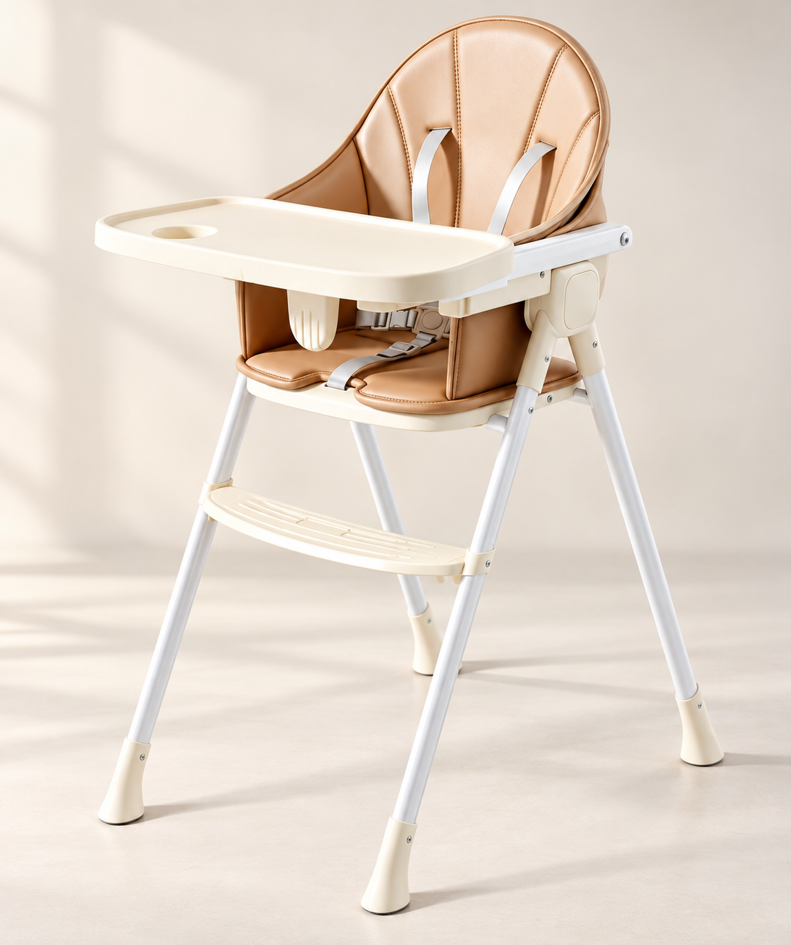 Baybee Kids High Chair with Padded Seat Removable Feeding Tray, Cup Holder & Footrest (6 Months+)
