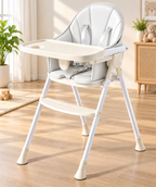 Baybee Kids High Chair with Padded Seat Removable Feeding Tray, Cup Holder & Footrest (6 Months+)
