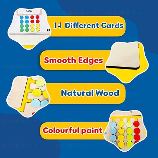 Kids Montessori Slide Puzzle | Color & Pattern Matching Learning Toys for Kids 3-8 Years |Preschool Activity Learning & Logic Brain Game | Travel Friendly Birthday Gift for Boys & Girls