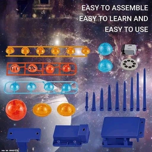 Solar System Model for Kids | 360° Rotating Planets with Light Projection | Educational Astronomy Learning Toy | DIY Space Science Kit for Boys & Girls