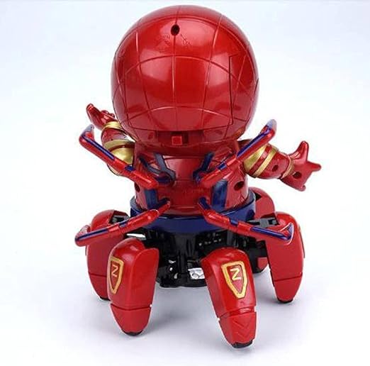 MM Toys Robot Octopus Shape Colorful Music Flashing Lights Dance Toy Spider Robot All Direction Movement for Kids Boys Girls Birthday Gift