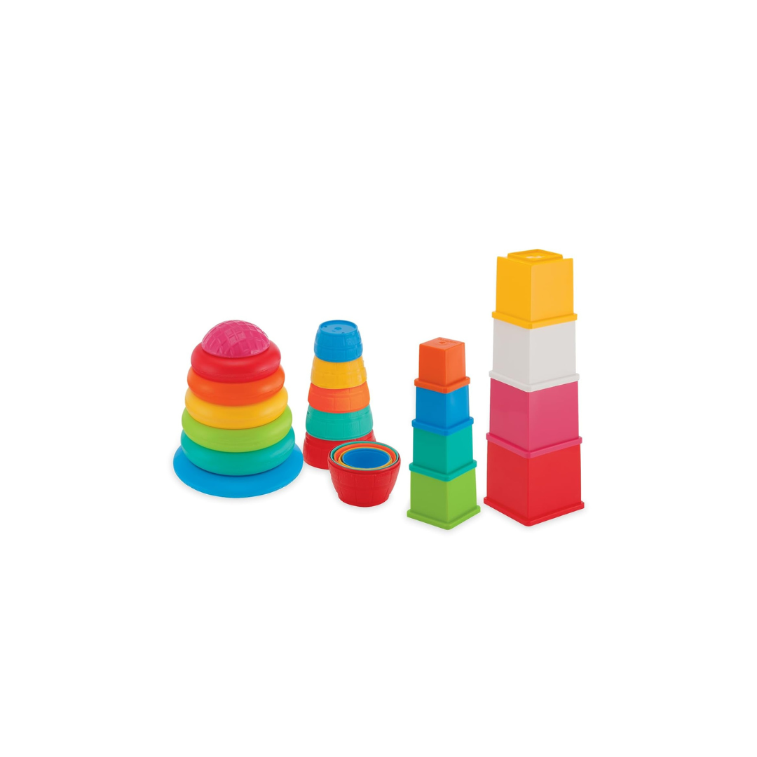 Funskool Giggles Stack N Nest, Nesting & Stackable Toy Blocks for Kids, Encourages Learning & Development, Fun Activity for Babies, Gift Set for Kid, Age 6+ Months