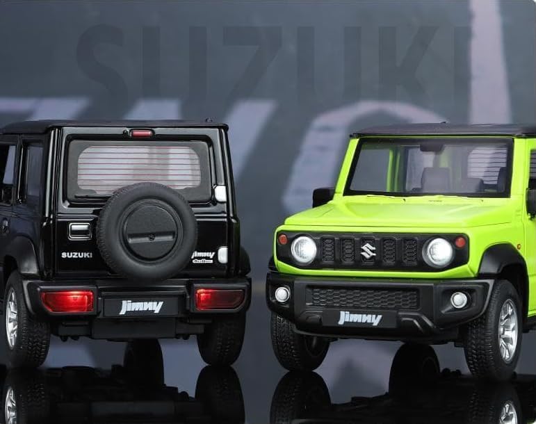 1:18 Scale Suzuki Jimny Diecast Model Car – Metal Toy Car with Openable Doors, Hood & Trunk, Pull Back Action, Realistic Miniature