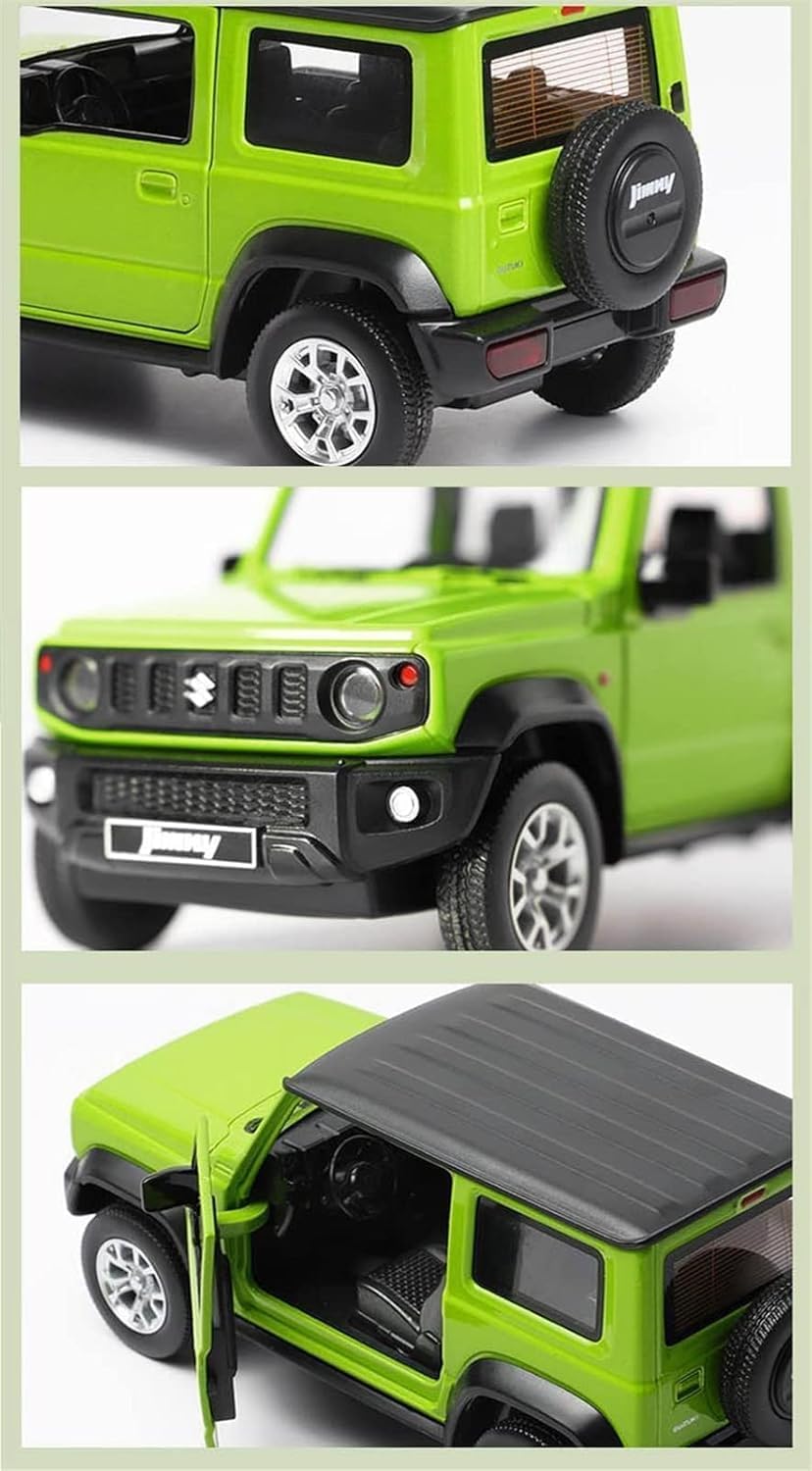 1:18 Scale Suzuki Jimny Diecast Model Car – Metal Toy Car with Openable Doors, Hood & Trunk, Pull Back Action, Realistic Miniature