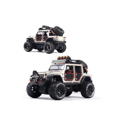 Toy Gallery Metal Jeep Off Road Pull Back With Light & Sound For Kids Die-Cast Toy (3 Years+) (Colour as per Stock)