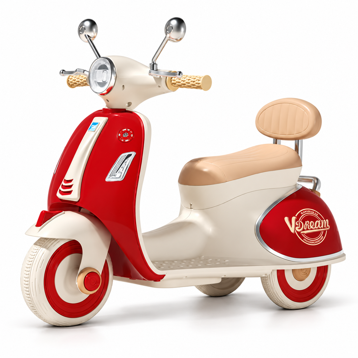Star Vintage Vespa Battery Operated Bike for Kids, Ride on Toys Kids Bike Scooty Double Motor with Remote Control | Baby Rechargeable Battery Bike | Electric Bike for Kids (2 Years+) Color as Per Availability