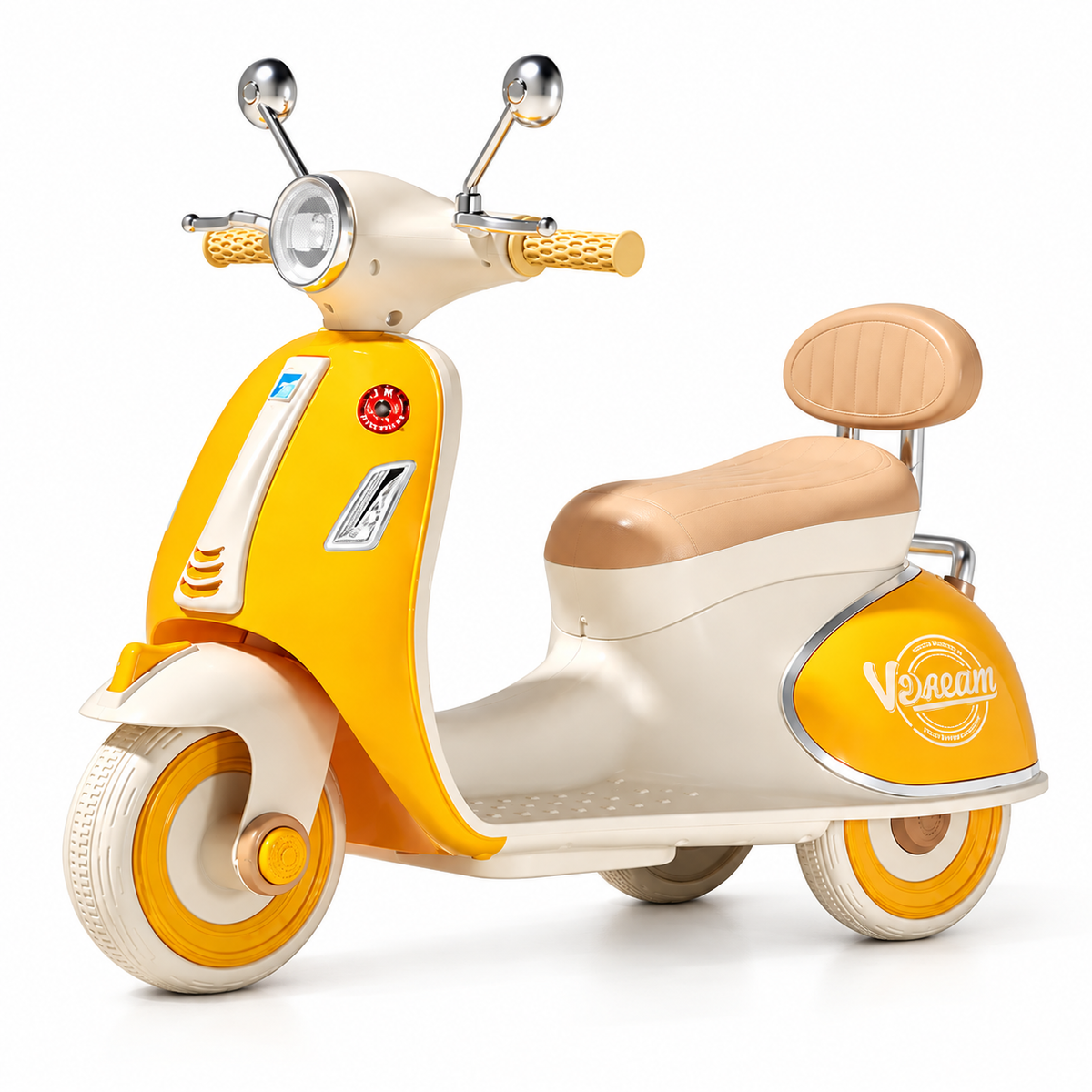 Star Vintage Vespa Battery Operated Bike for Kids, Ride on Toys Kids Bike Scooty Double Motor with Remote Control | Baby Rechargeable Battery Bike | Electric Bike for Kids (2 Years+) Color as Per Availability