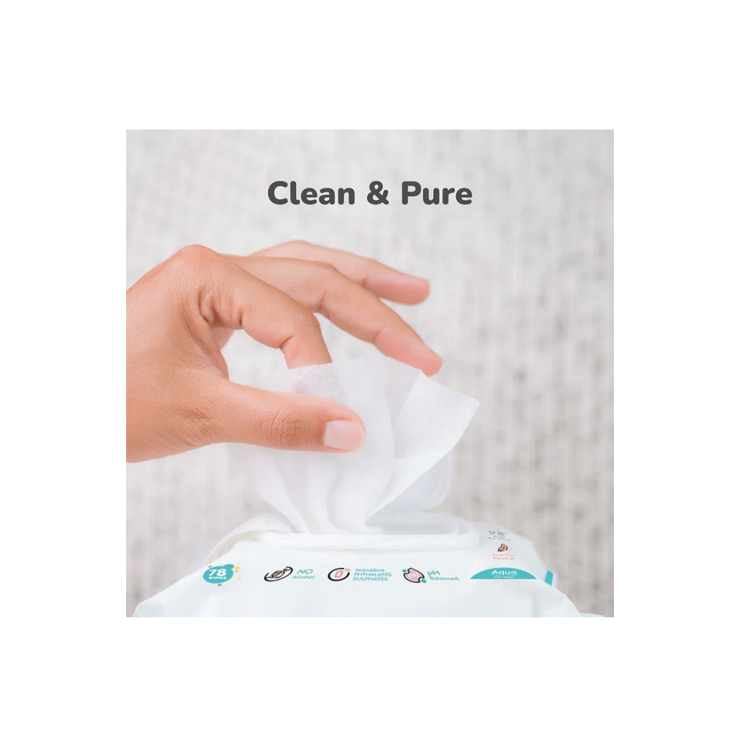 R for Rabbit Baby Care R For Rabbit Feather Aqua Wipes With Calendula Extract (0 Months+)