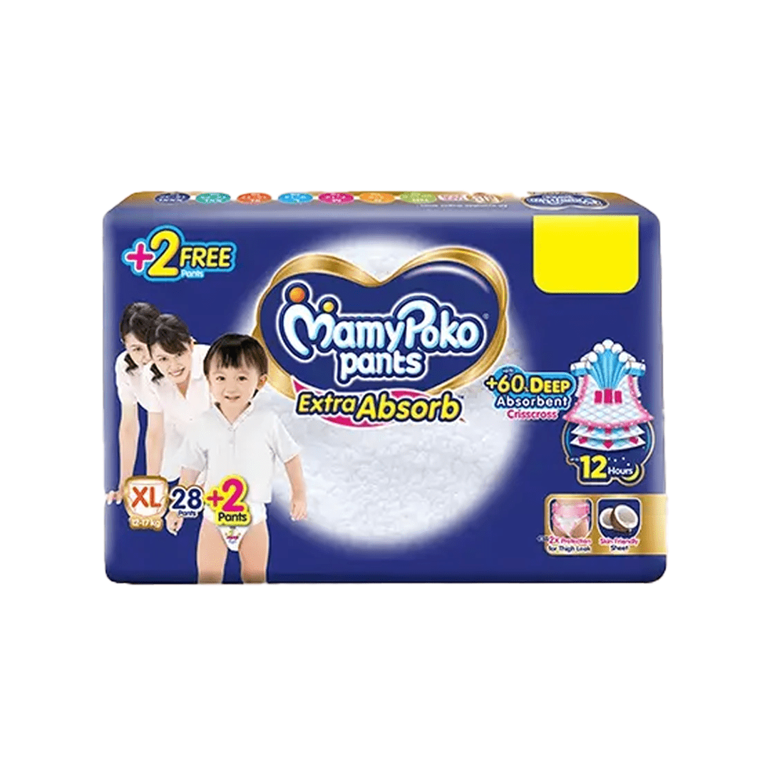 MamyPoko Pants Baby Care MamyPoko Pants Extra Absorb Baby Diapers,X-Large (XL) 12-17kg