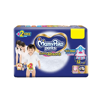 MamyPoko Pants Baby Care MamyPoko Pants Extra Absorb Baby Diapers,X-Large (XL) 12-17kg